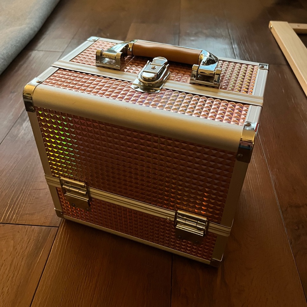 Holographic Pink Makeup Storage Case